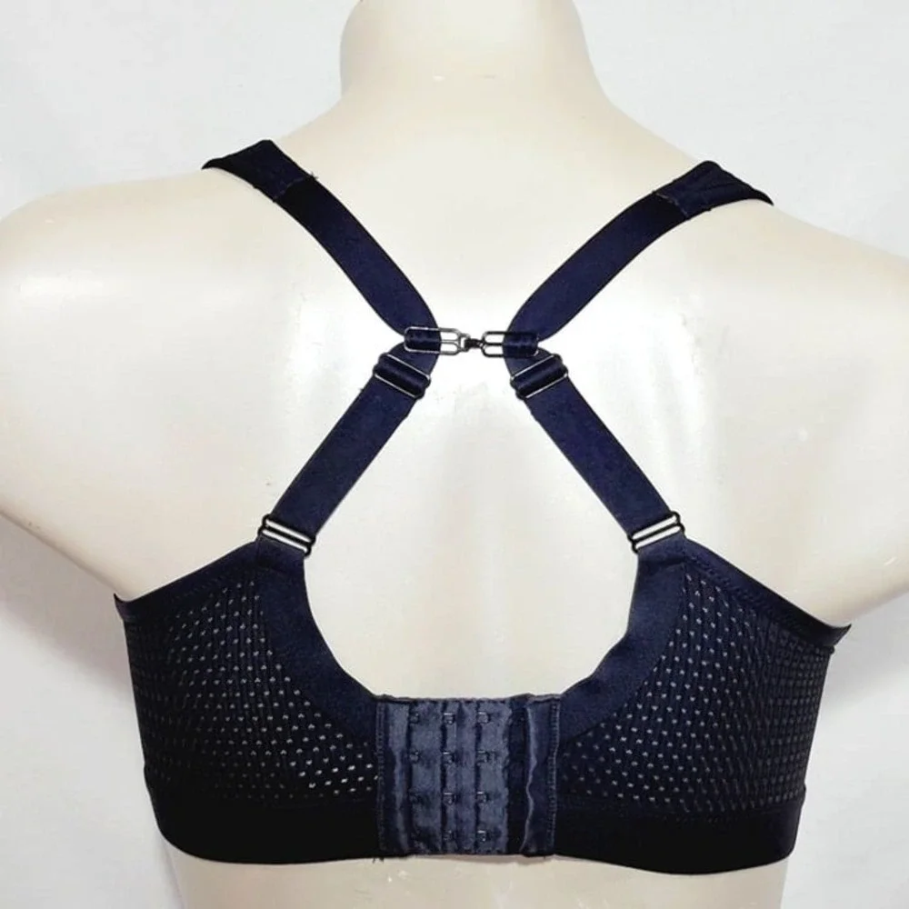 32C Felina 215152 Unity Unlined Wire Free Sports Bra Black NWT